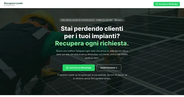 Anteprima di Recupera Leads