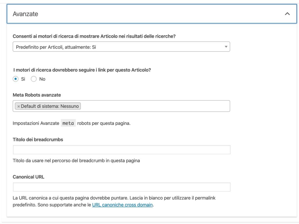 Yoast Metadata