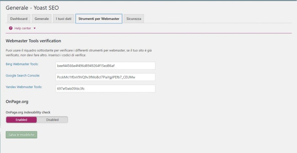 yoast seo plugin 3.4.2 strumenti per webmaster