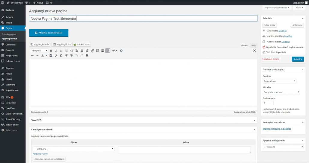 Elementor page builder