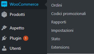 Woocommerce impostazioni