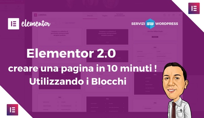 Elementor 2.0 come usare i blocchi