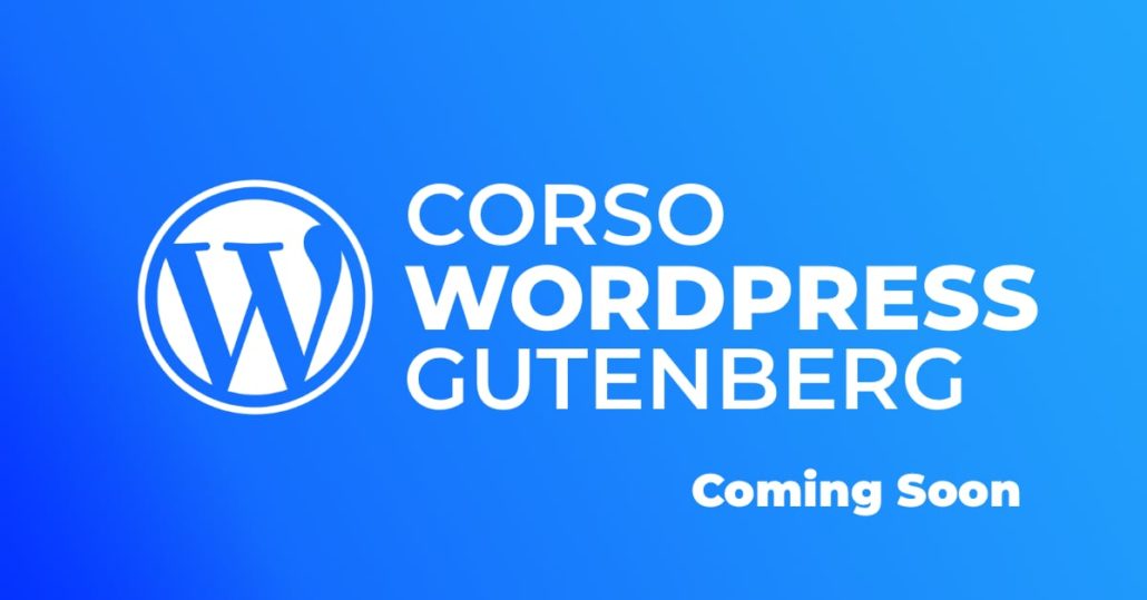 Corso WordPress gutenberg 5.0